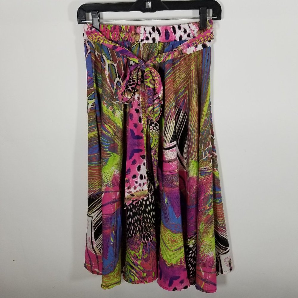 Mix Nouveau Multi Color Skirt With Waistband
